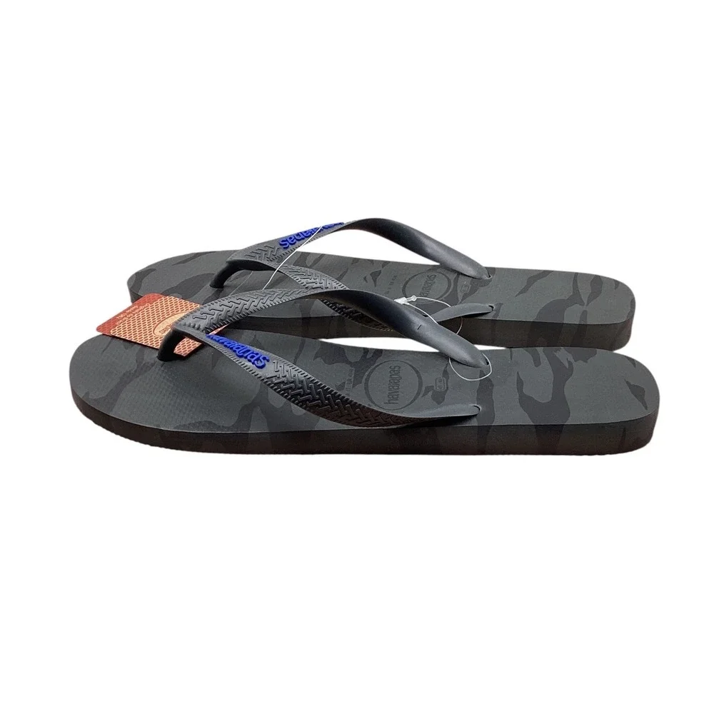 Havaianas Top Camo Mens Flip Flops Grey Camouflage Sandals USA 13 EUR 47/48